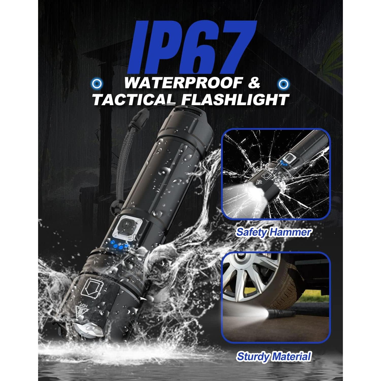 Linterna Recargable Victoper P70 20000 Lúmenes 5 Modos