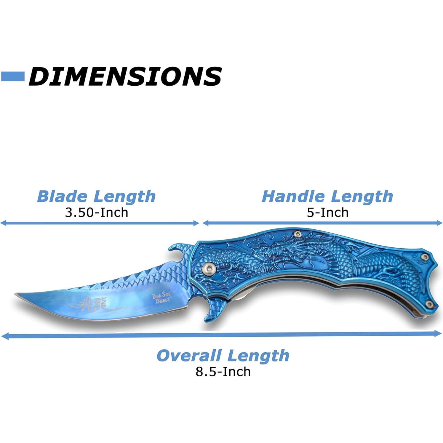 Cuchillo de bolsillo plegable Dark Side Blades 8.89 cm acero