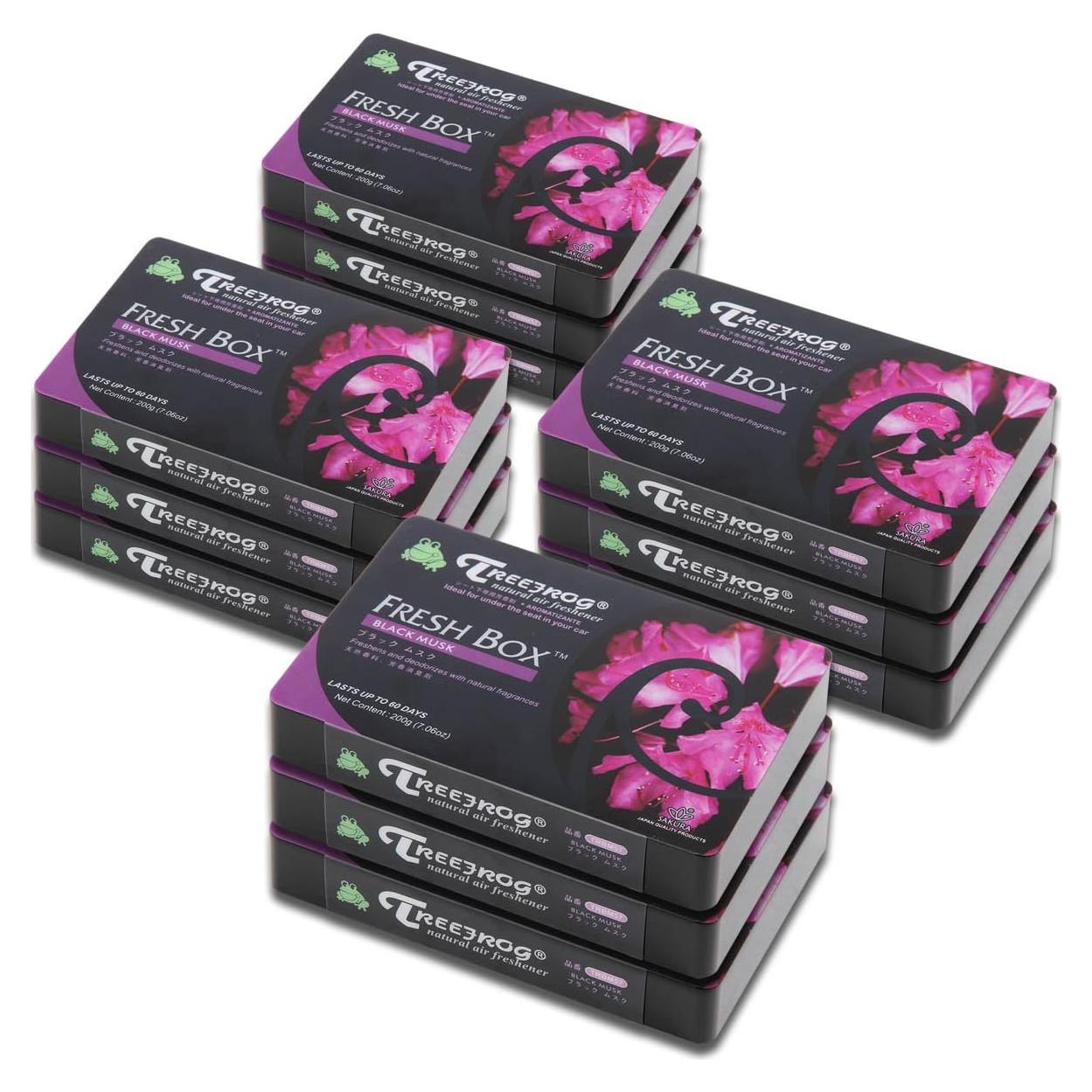 Ambientador Gel Auto Dynasty Aroma Almizcle Negro 12 Pzas