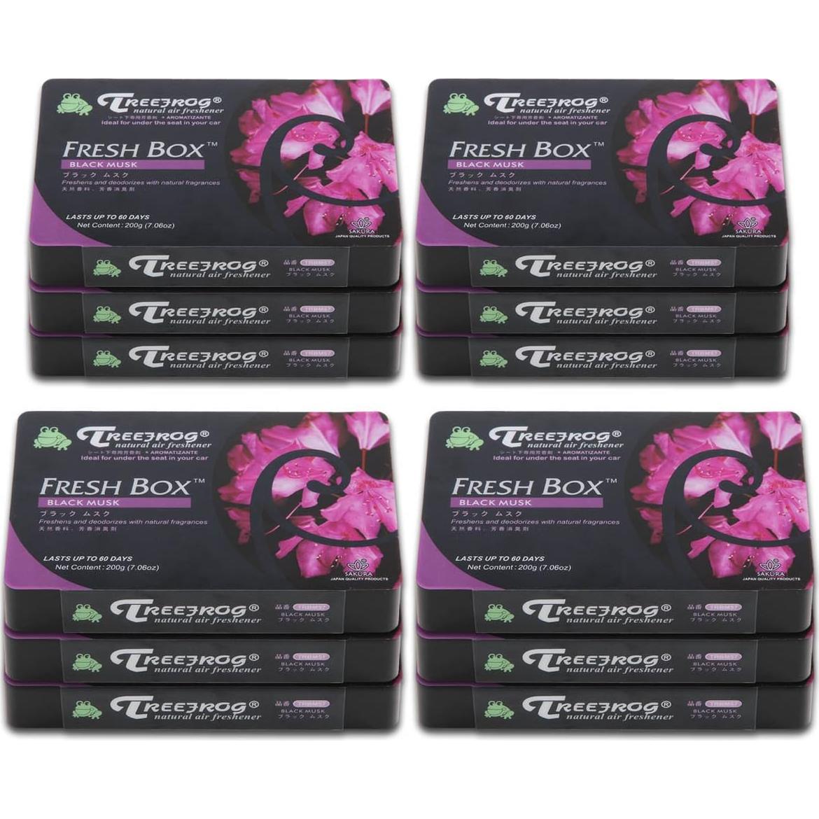 Ambientador Gel Auto Dynasty Aroma Almizcle Negro 12 Pzas