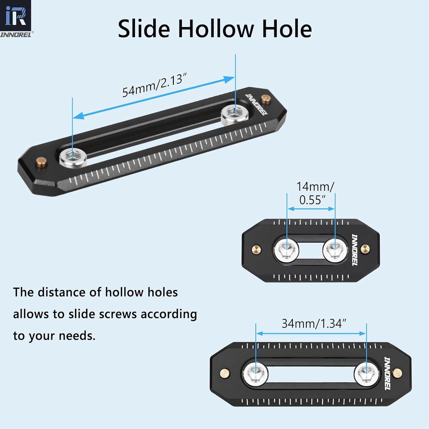 INNOREL 3 Packs Quick Release NATO Rail Set 45/65/85mm Long Lightweight NATO Rails with 1/4" Screws and Anti Drop Safety Pins for Camera Cage, Field Monitor Mount, NATO Clamp Top Handle Side Handle