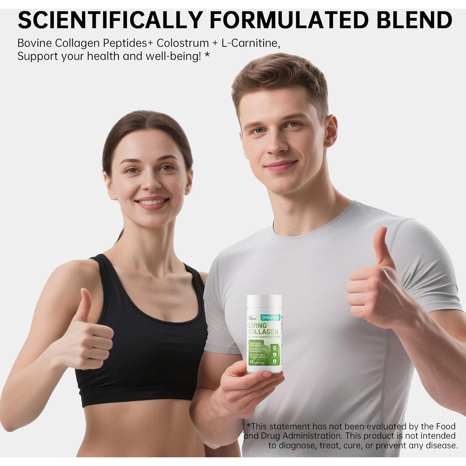 Suplemento de Colágeno L-Carnitina DrBioCare 60 Cápsulas