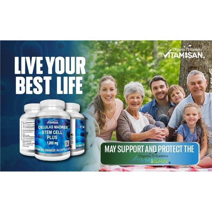 Células Madres Vitamisan 1000 mg 60 Cápsulas Algas Verdeazuladas