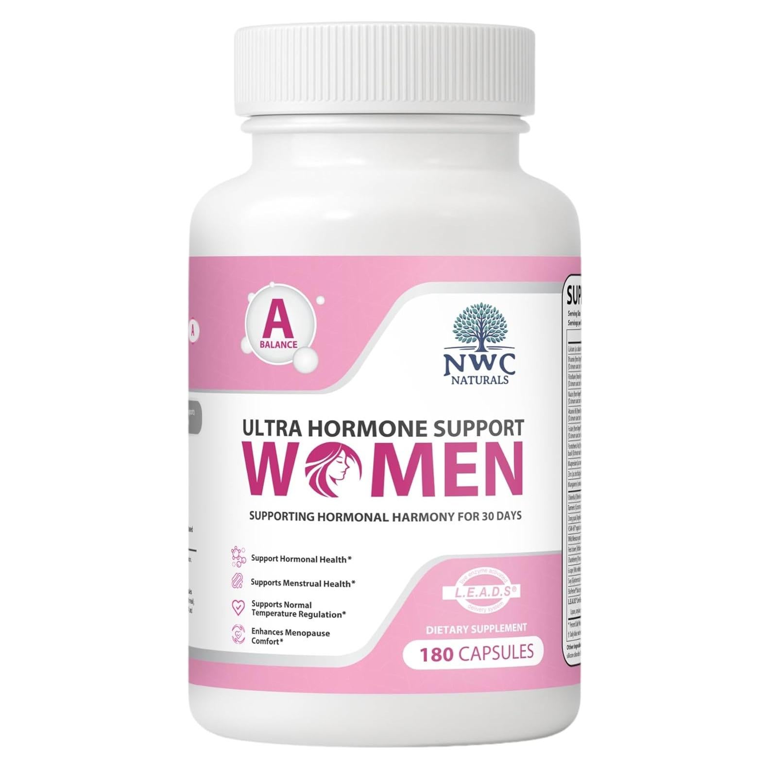 Suplemento Hormonal Natural NWC Naturals A - 180 Cápsulas