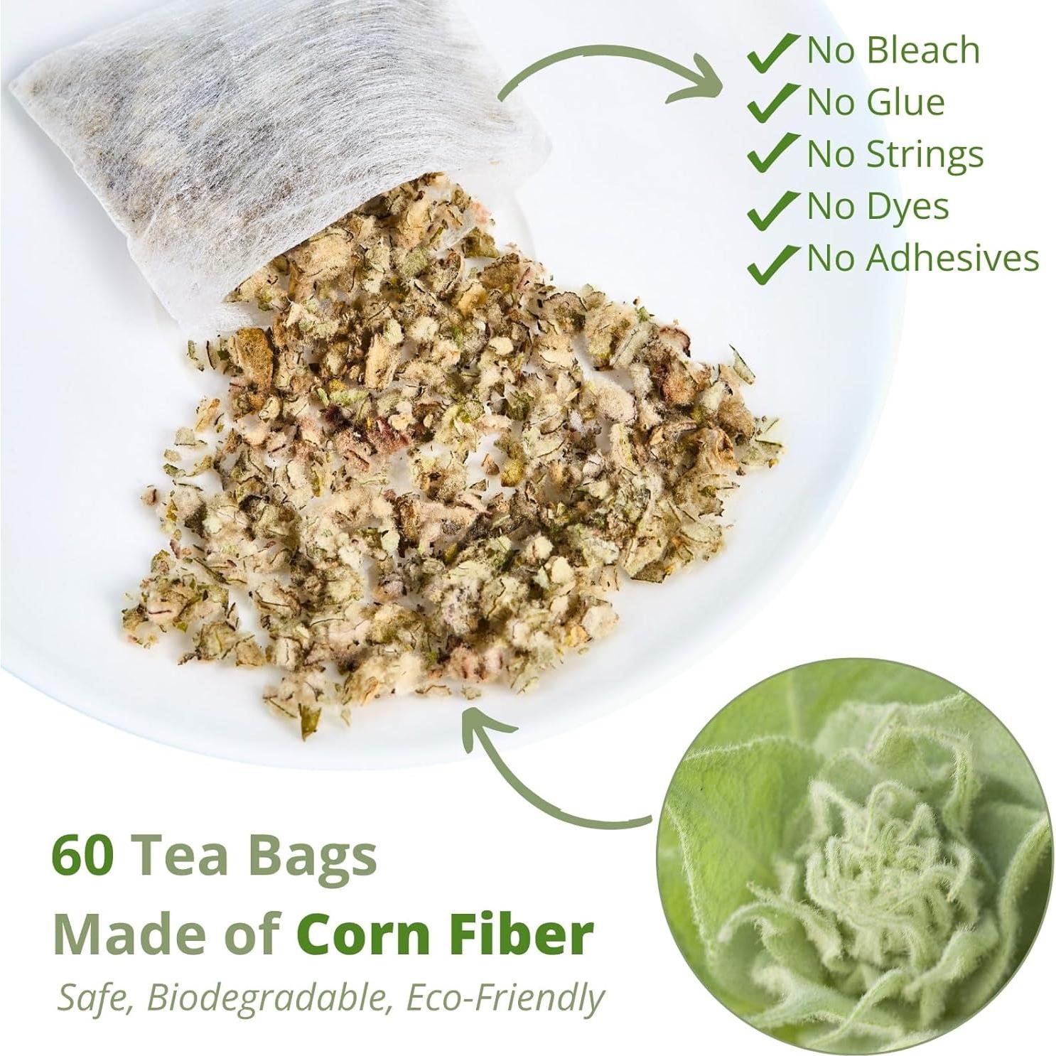 Té de Mullein VitalForest - 60 Bolsitas Ecológicas para Pulmones