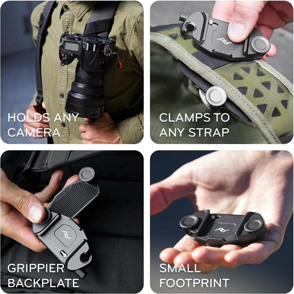 Clip de Cámara Capture V3 Peak Design Negro - Soporta 90.72 kg