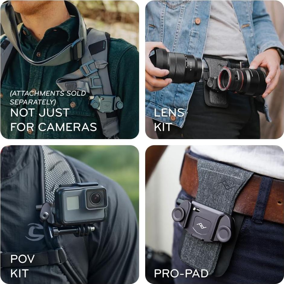 Clip de Cámara Capture V3 Peak Design Negro - Soporta 90.72 kg