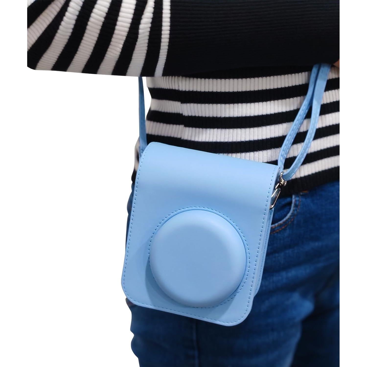 Funda Protectora Hxdzieory para Cámara instax mini 12 Azul