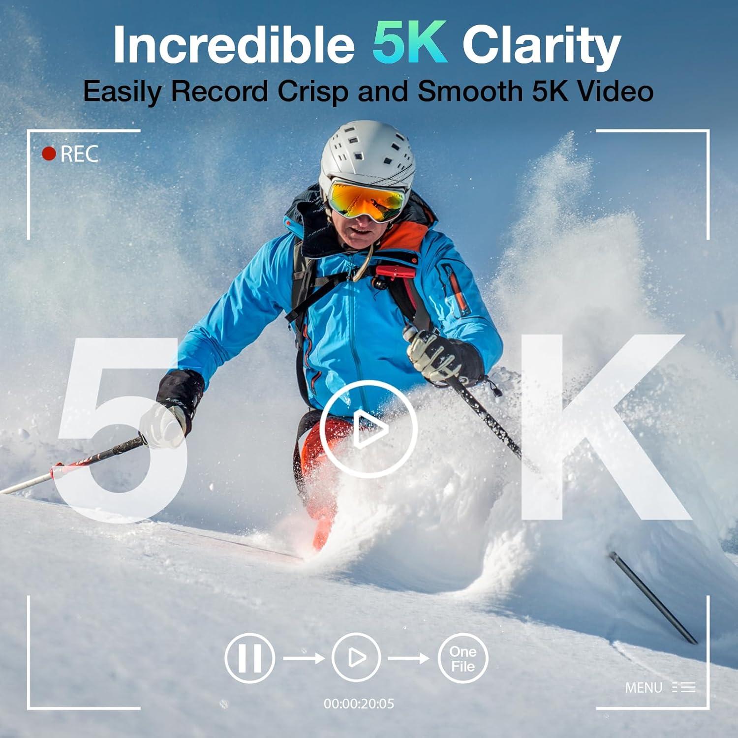 Cámara Digital 5K Luluckck WD08PRO 75MP WiFi Pantalla 3"