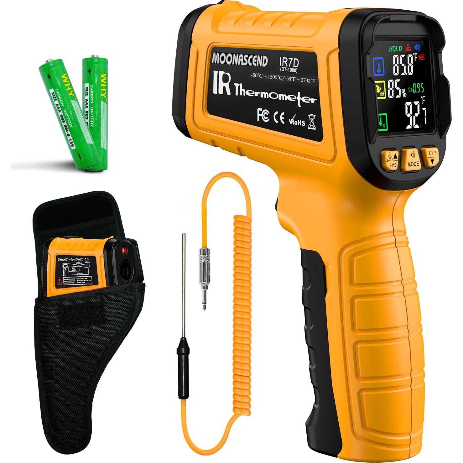 Termómetro Infrarrojo MOONASCEND K2-1500-QT -50°C a 1500°C