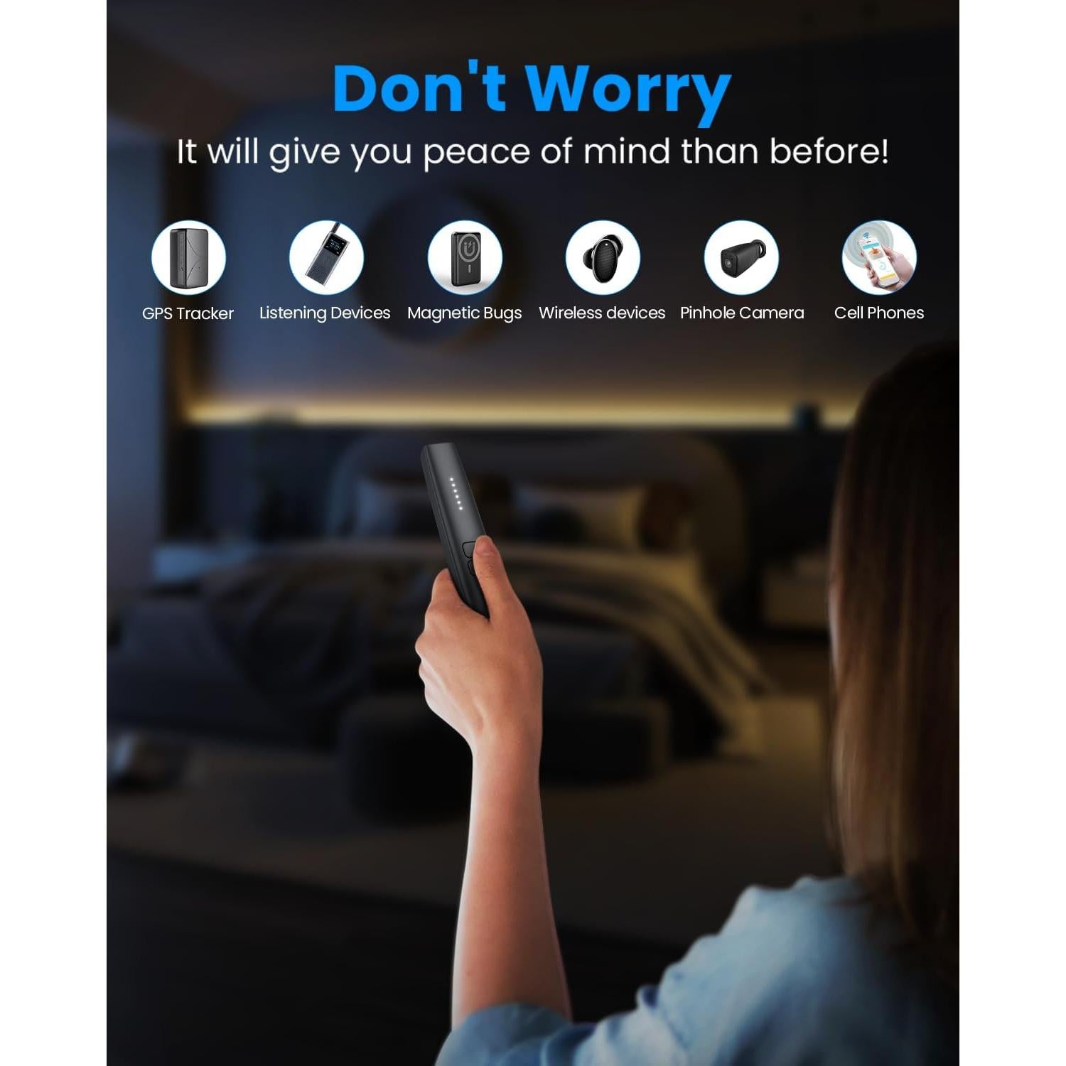 Detector de Cámaras Ocultas JAXTIN G9 Pro - 72 Horas, AI