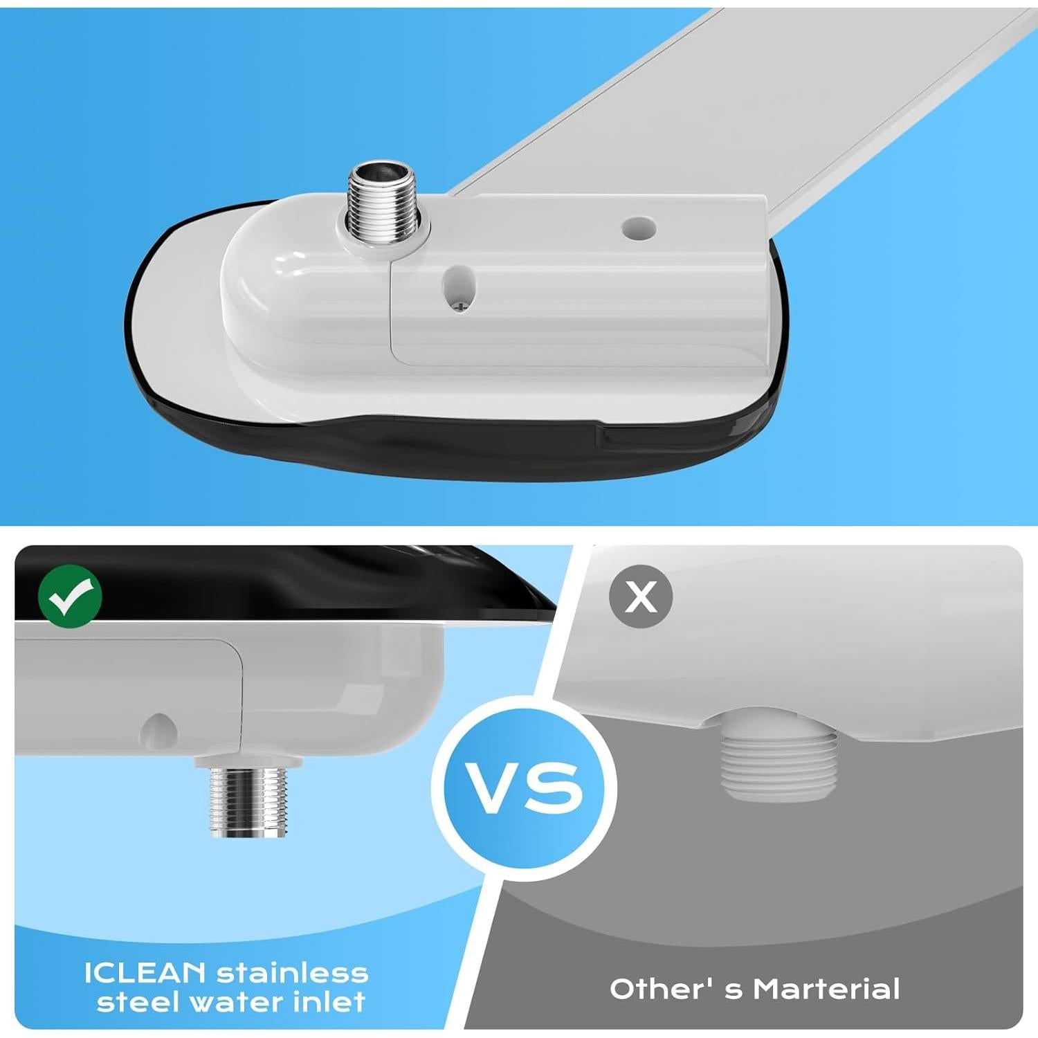 Accesorio de Bidet No Eléctrico Clirass Doble Boquilla Negro