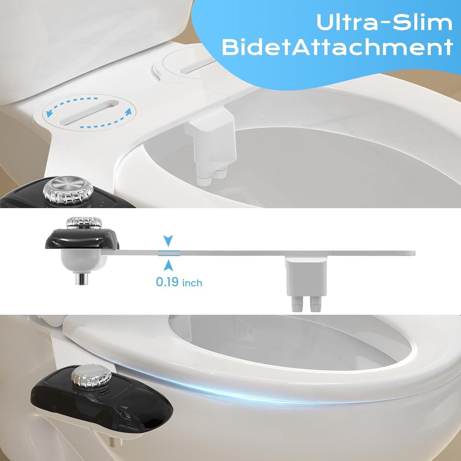 Accesorio de Bidet No Eléctrico Clirass Doble Boquilla Negro