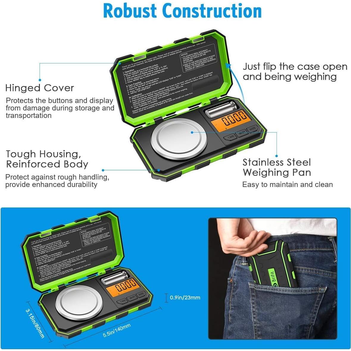 Báscula Digital Mini AMIR 20g/0.001g Acero Inoxidable