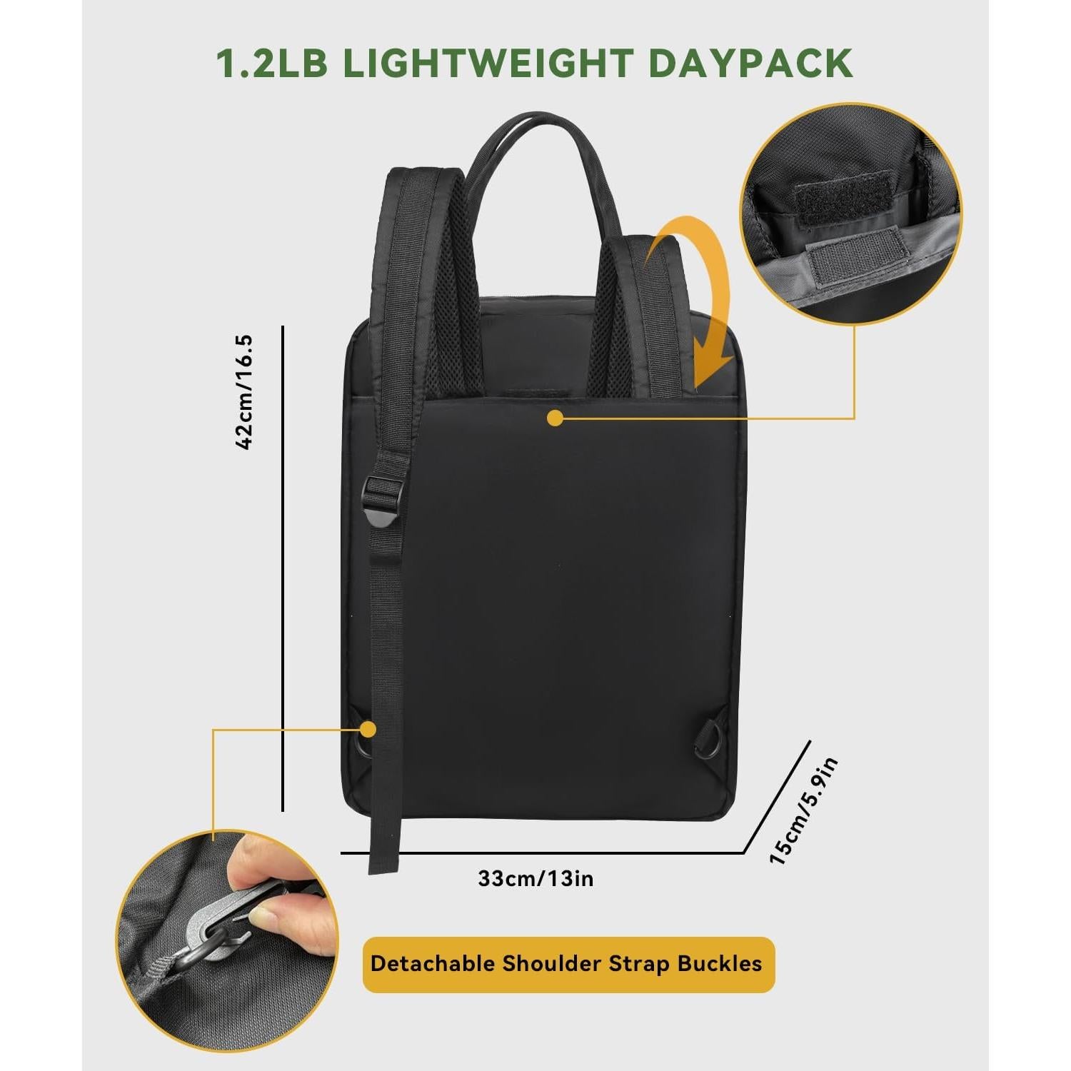 Mochila de viaje 40L para laptop 17" negra - Aprobada por vuelo