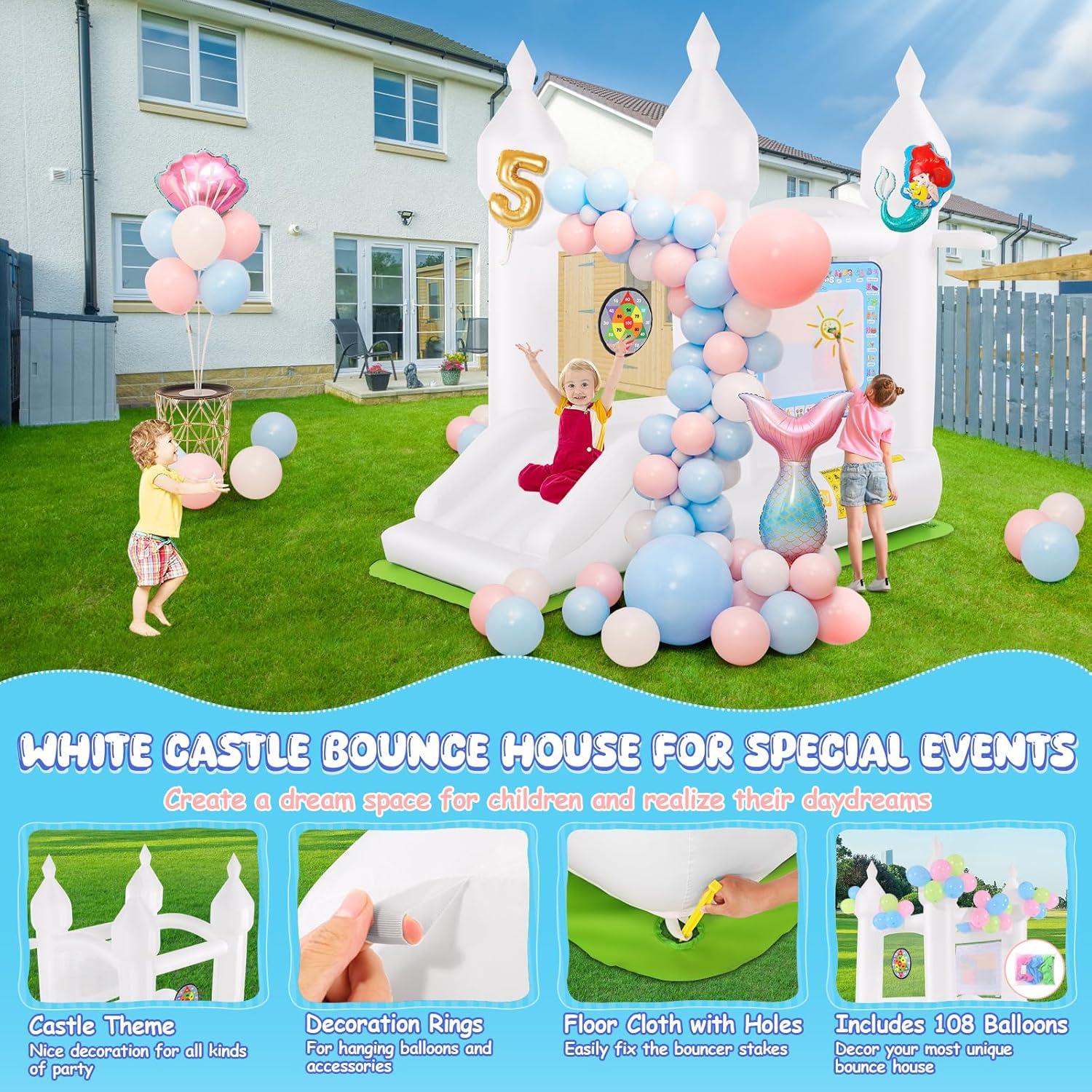 Castillo Inflable Whubefy 259x178x246 cm para Niños 2-8 Años