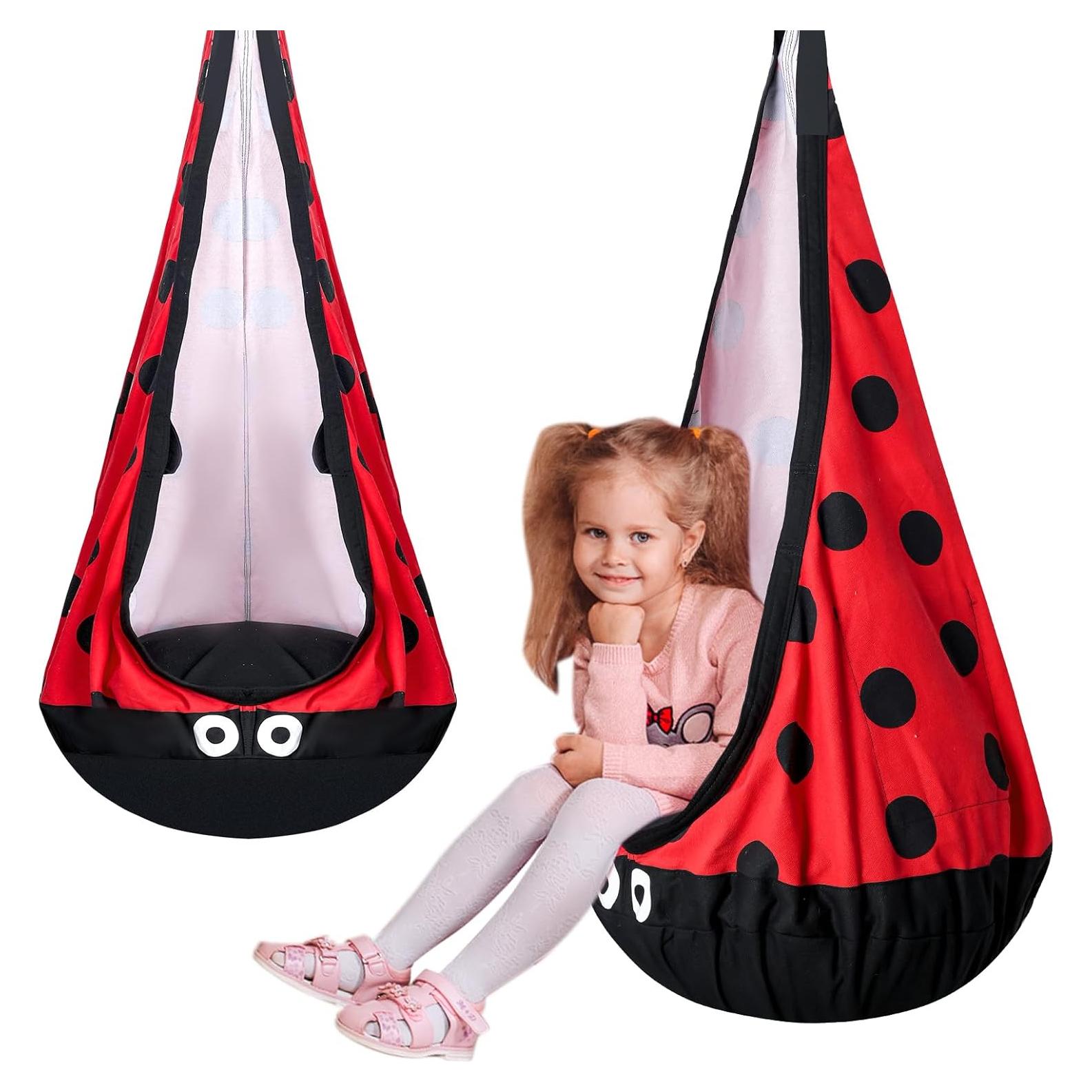Asiento de columpio sensorial SUSIHOOH para niños - Rojo y Negro
