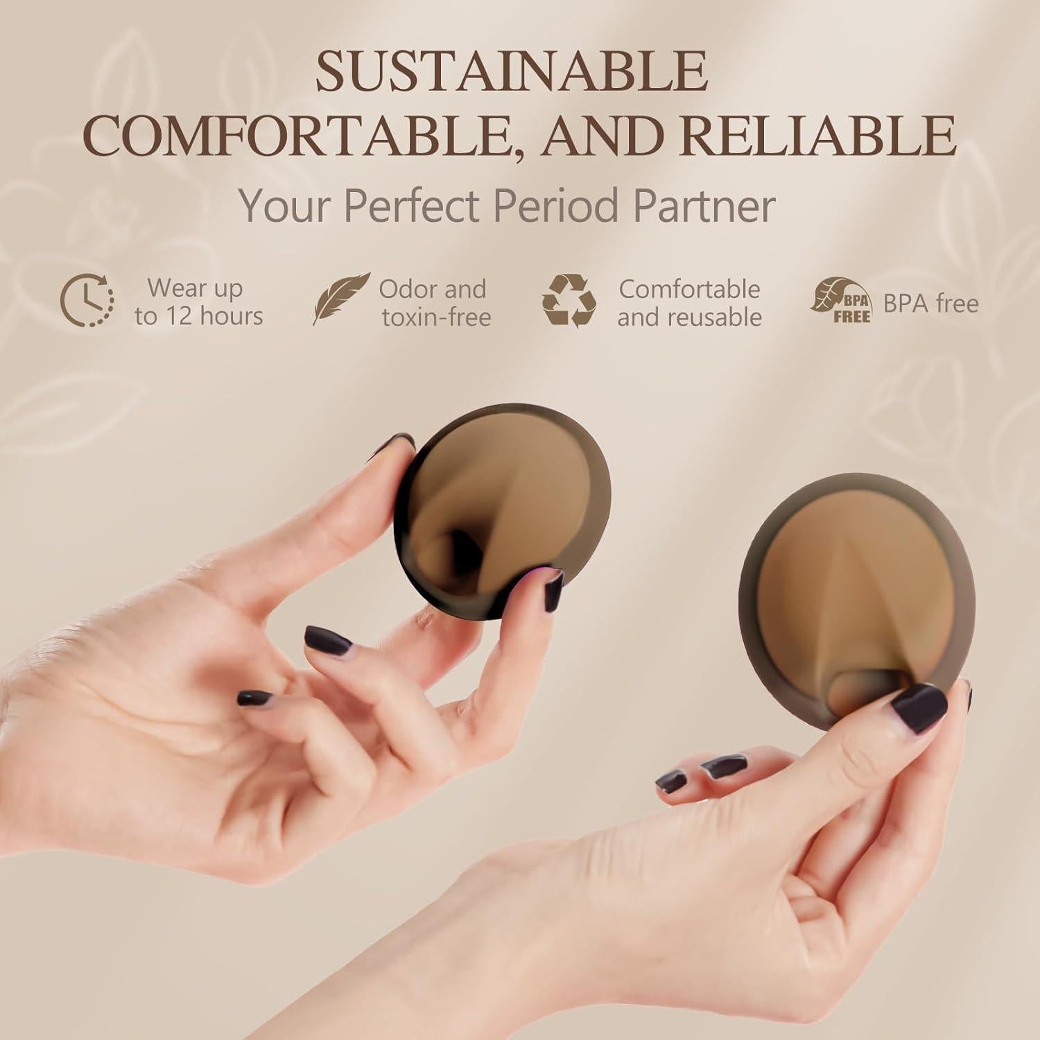 Disco Menstrual Reutilizable Grande - 2 Unidades a Prueba de Fugas