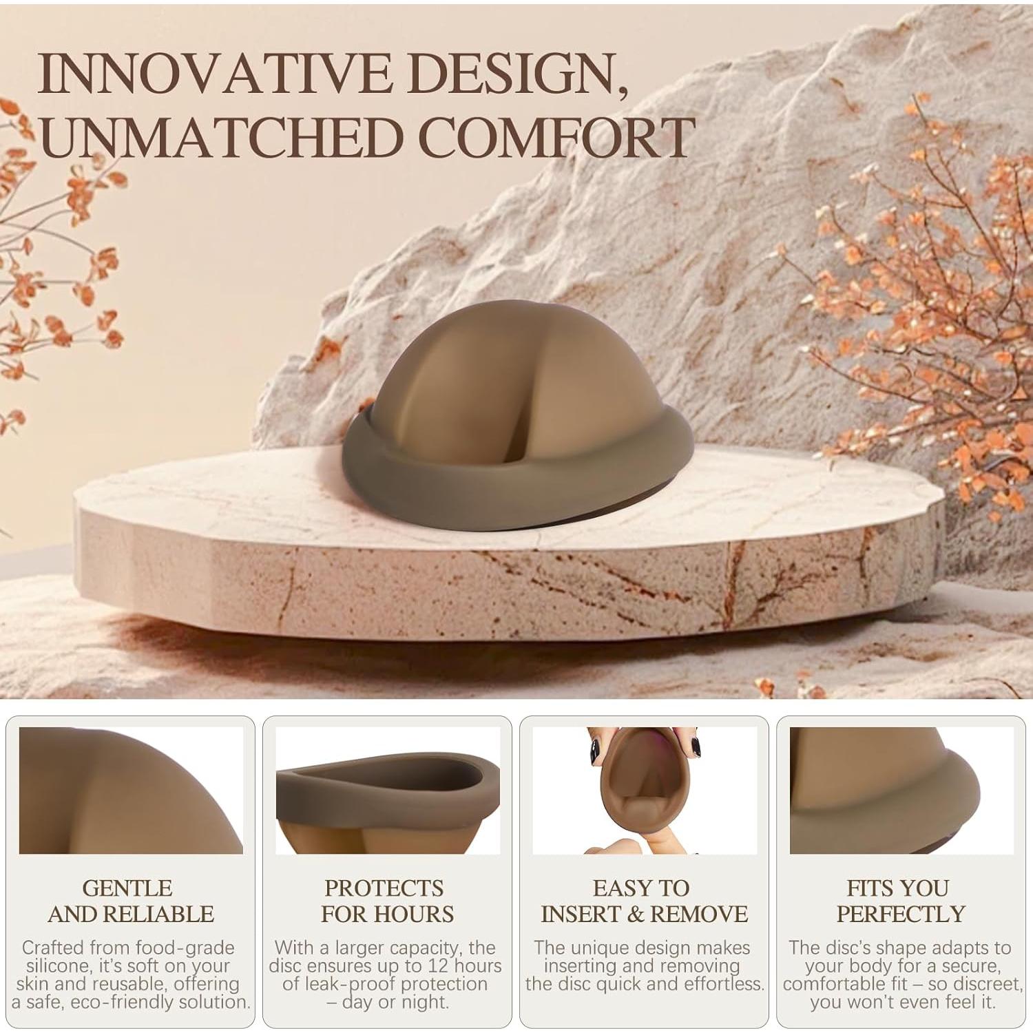 Disco Menstrual Reutilizable Grande - 2 Unidades a Prueba de Fugas