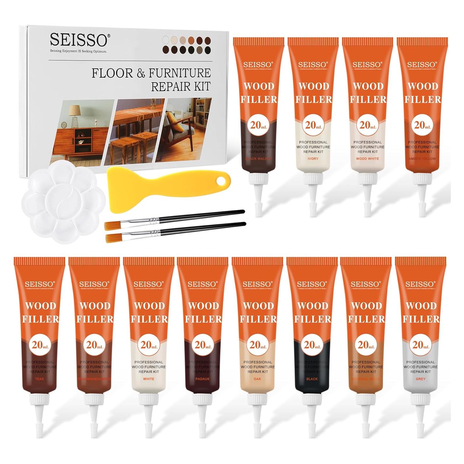 Kit de Reparación de Madera SEISSO 12 Colores para Muebles