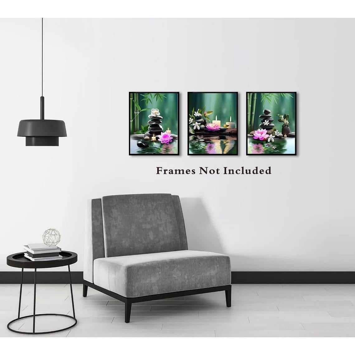 Set de 4 Posters de Lienzo Zen TANXM - Meditación 20x25 cm