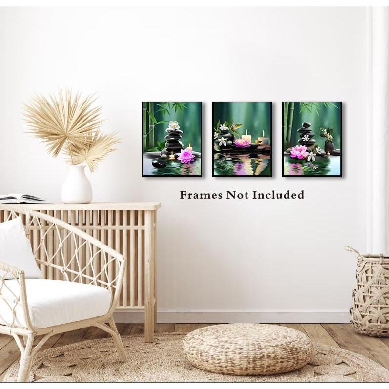 Set de 4 Posters de Lienzo Zen TANXM - Meditación 20x25 cm