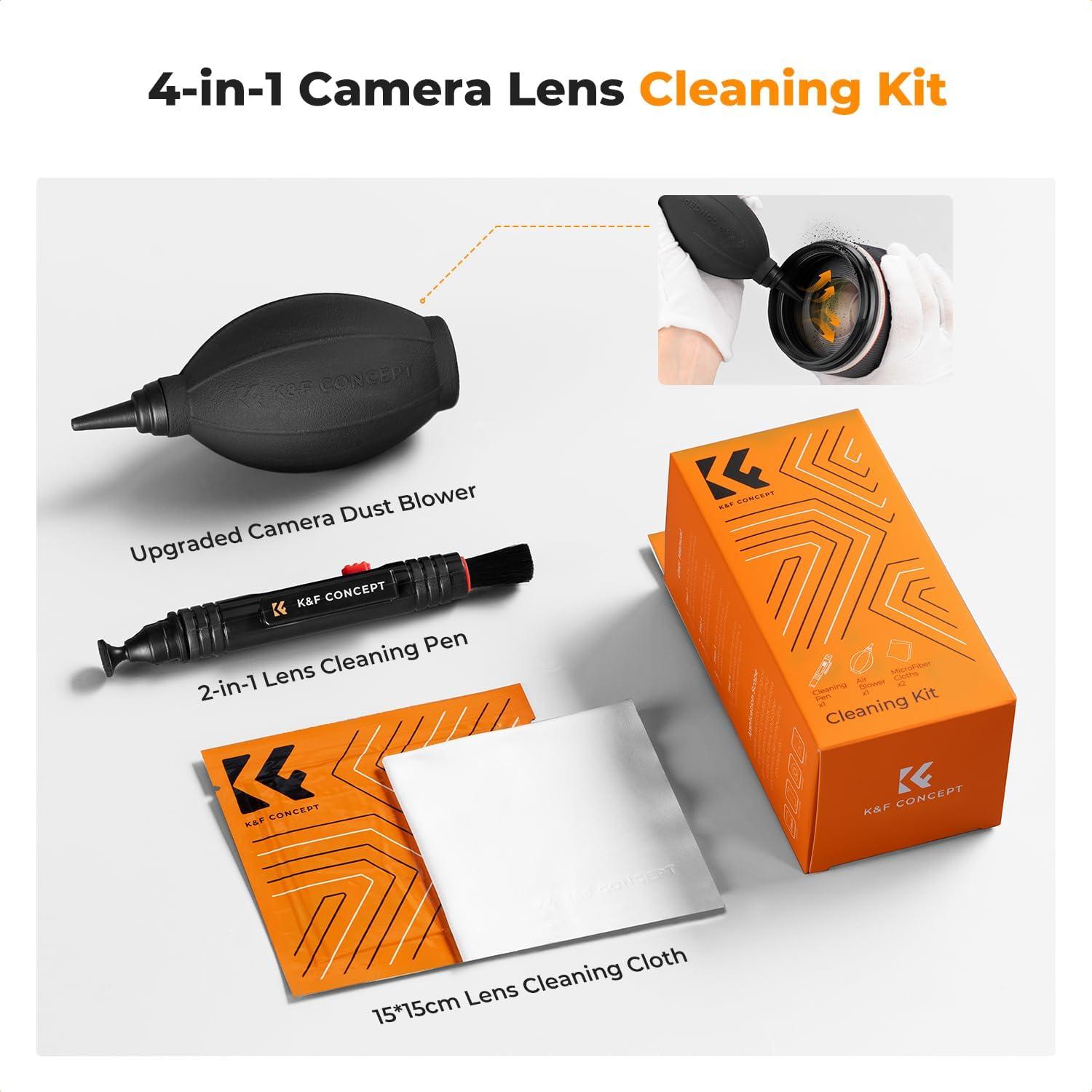Kit de Limpieza de Cámara K&F Concept 4 en 1 para Lentes DSLR