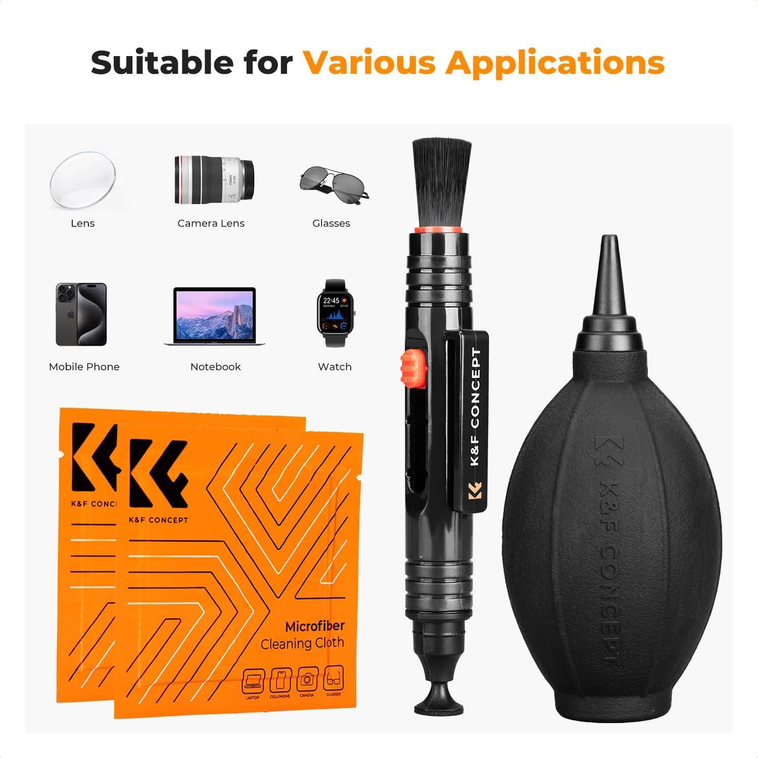 Kit de Limpieza de Cámara K&F Concept 4 en 1 para Lentes DSLR