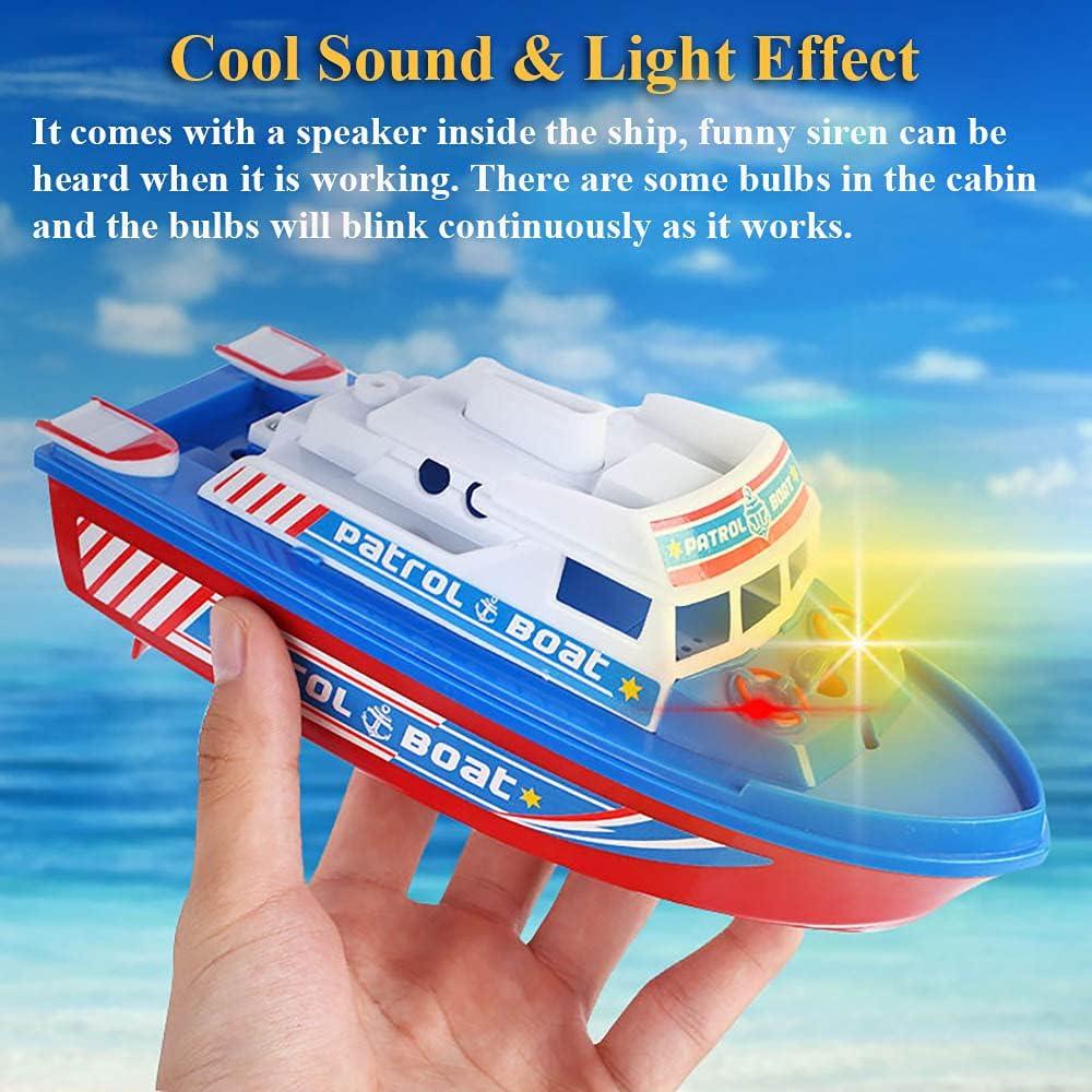 Barco Patrullero Eléctrico NEXTAKE 6684A con Sonido y Luz