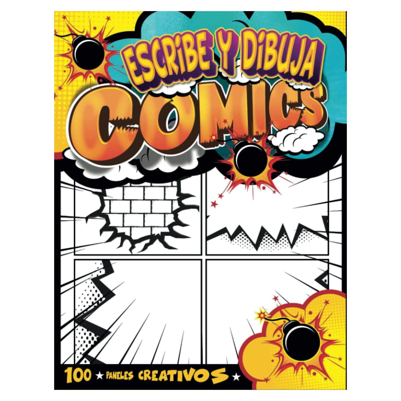 Cuaderno de Cómics para Niños - 100 Plantillas Creativas