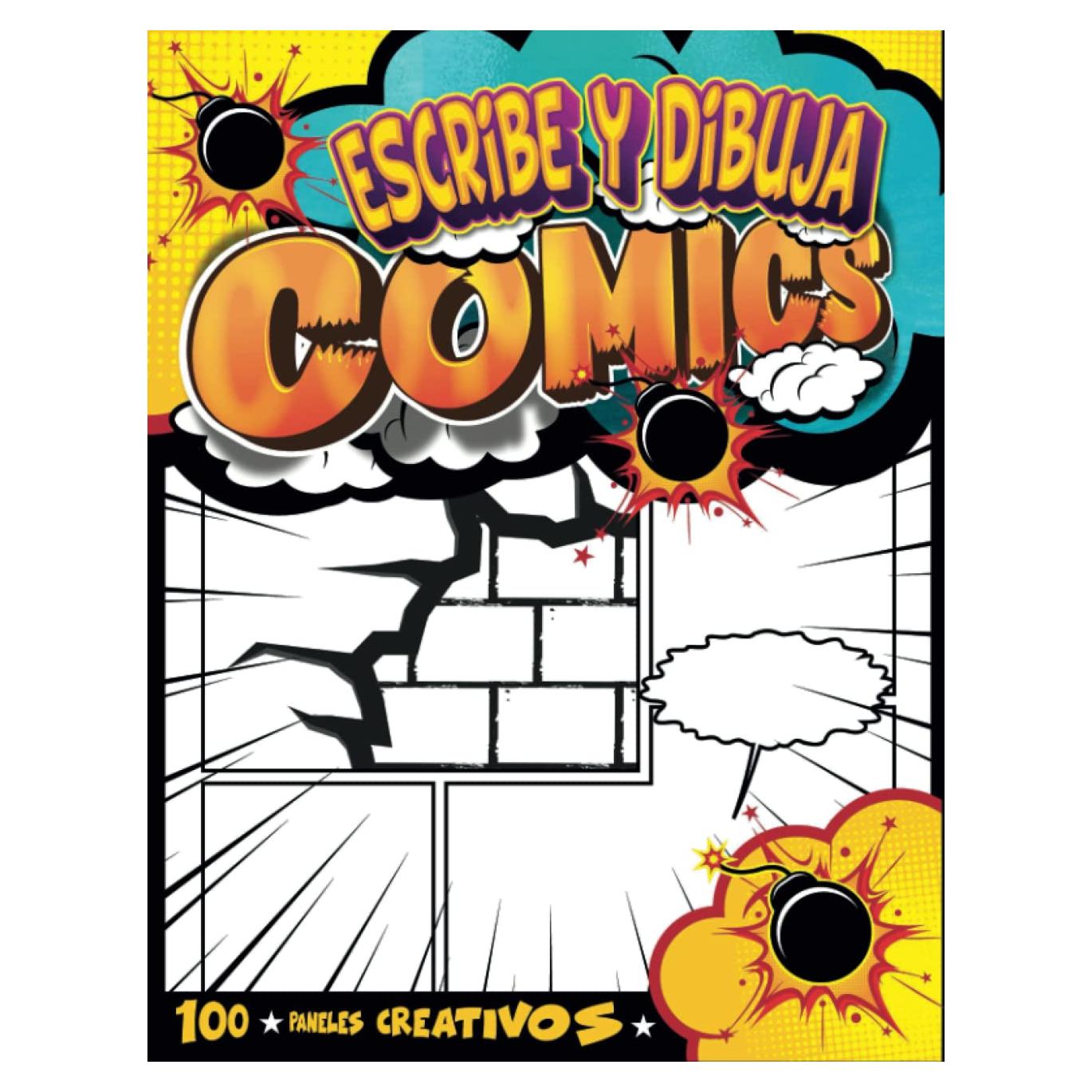 Cuaderno de Cómics en Blanco 100 Tableros Tapa Blanda