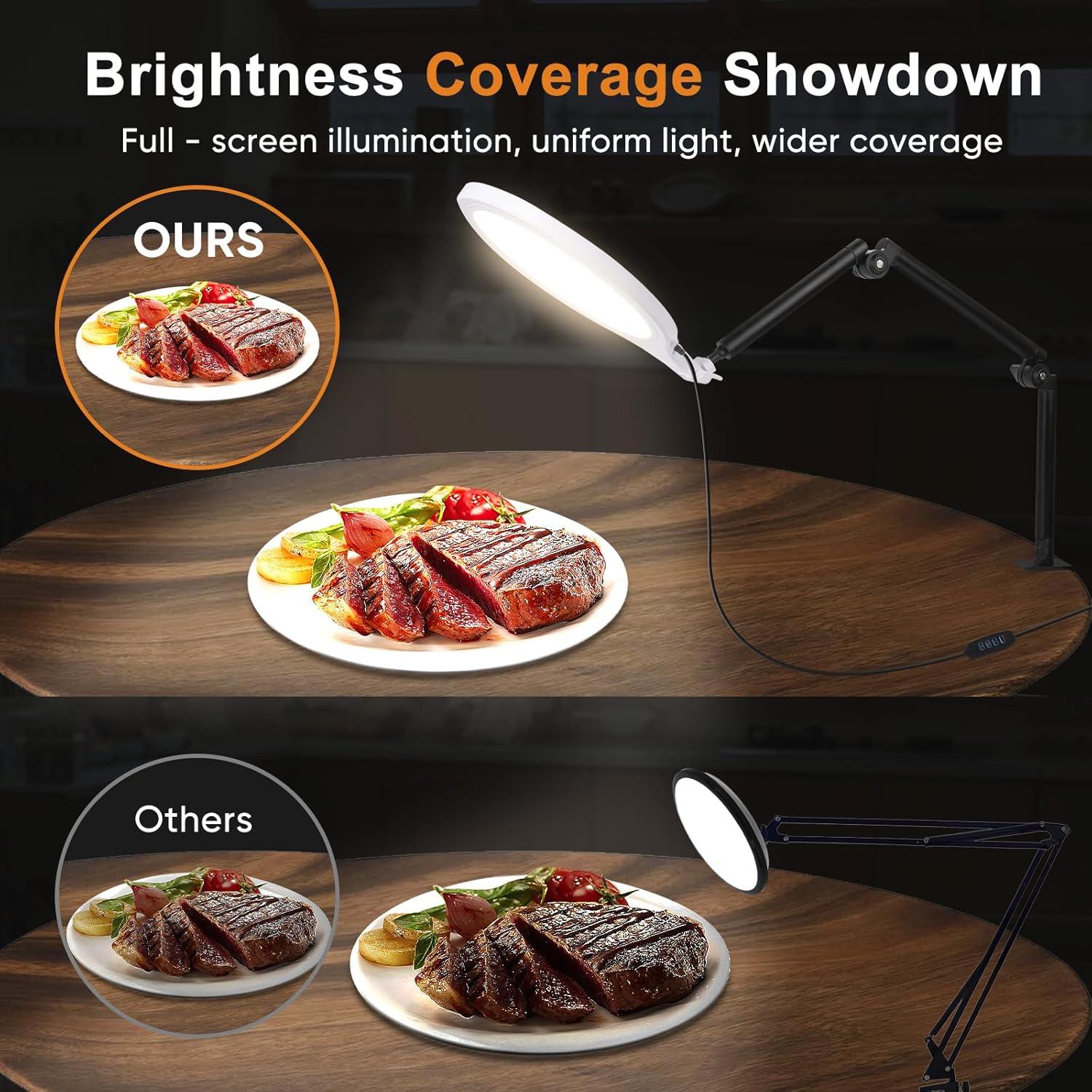 Luz de Anillo LED GSY 10" con Soporte y Abrazadera Ajustable