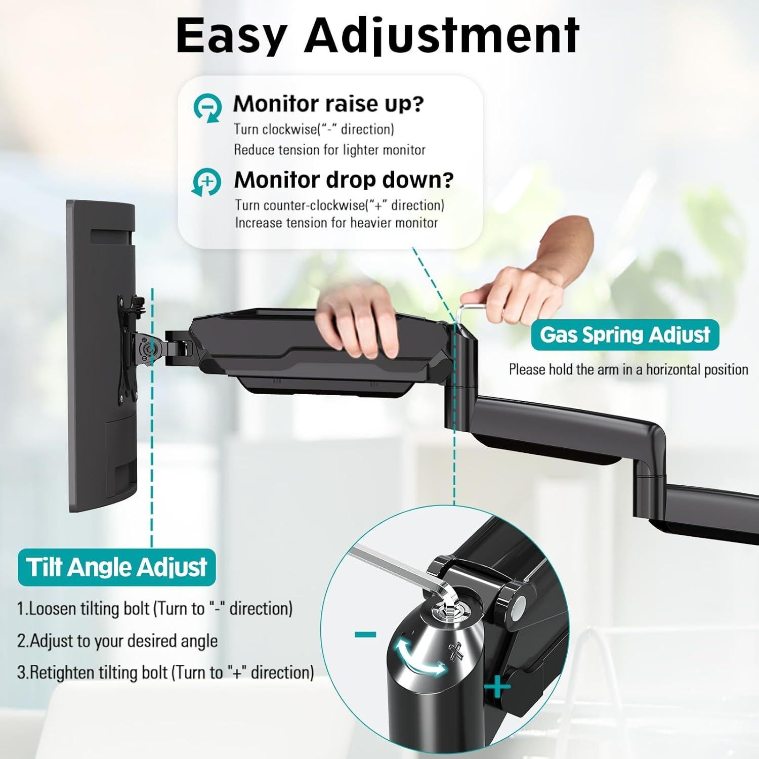 Soporte Triple para Monitores MOUNT PRO 3 Pantallas 32" Negro