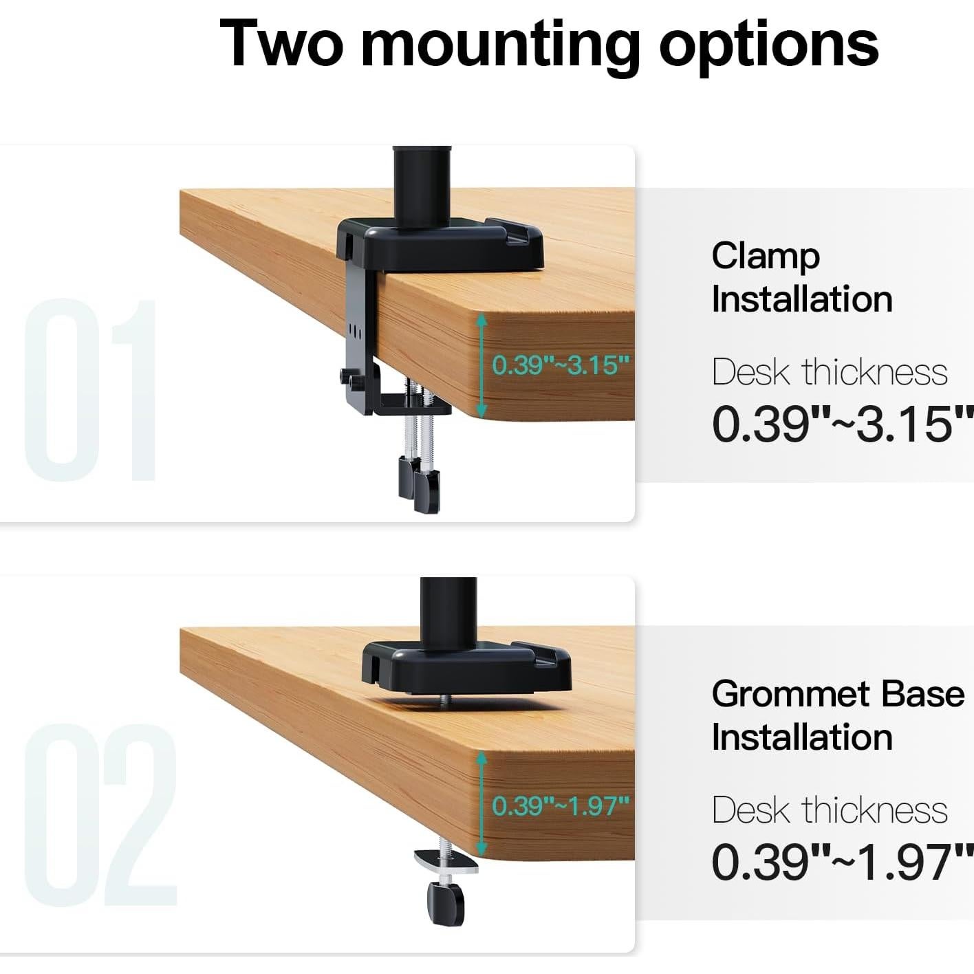 Soporte Triple para Monitores MOUNT PRO 3 Pantallas 32" Negro