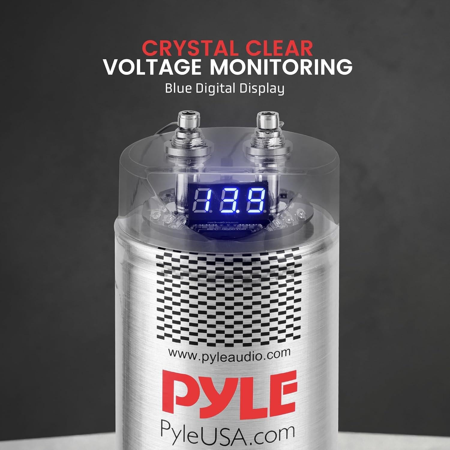 Condensador de Potencia Digital Pyle 5.0 Faradios con Pantalla