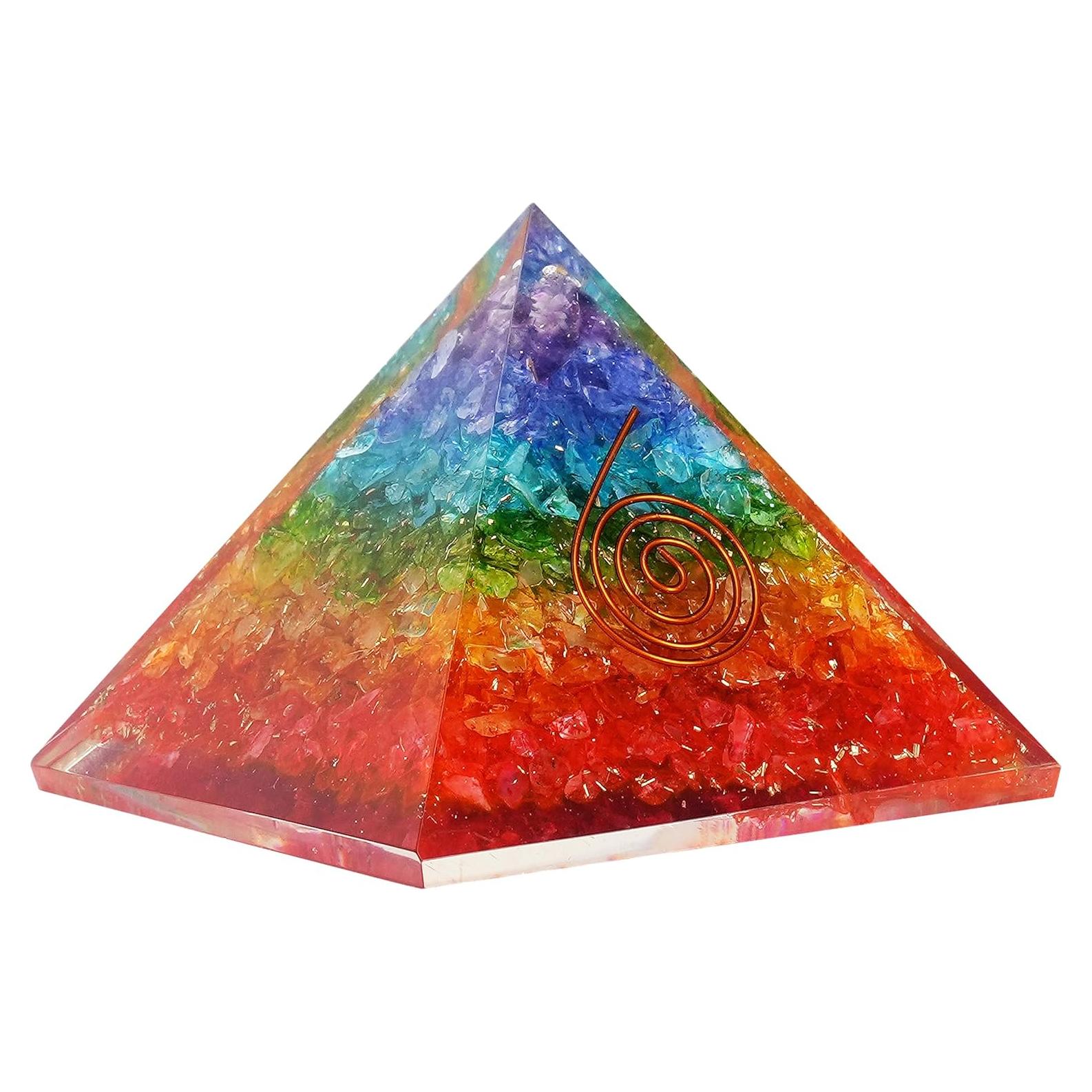Pirámide de Orgón 7 Chakras Bombay Crystals - Sanación y Meditación