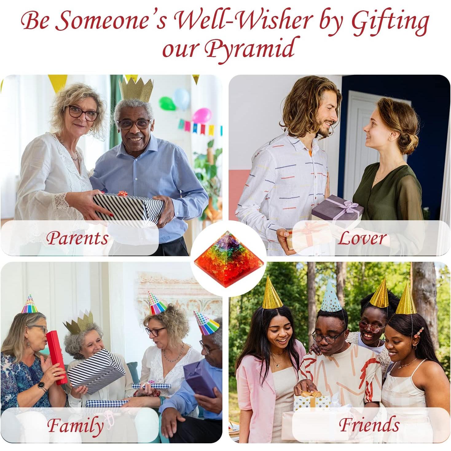 Pirámide de Orgón 7 Chakras Bombay Crystals - Sanación y Meditación