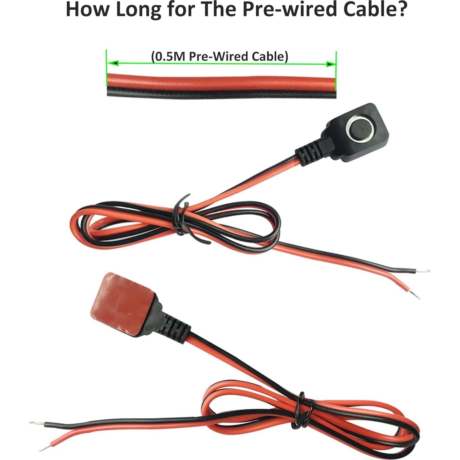 Interruptor Momentáneo CARSANBO 12V 24V con Cable 0.5M