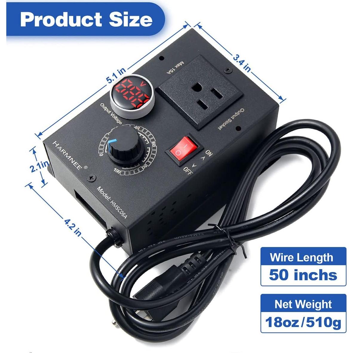 Controlador de Velocidad de Motor AC HARMNEE 10A con Pantalla LED