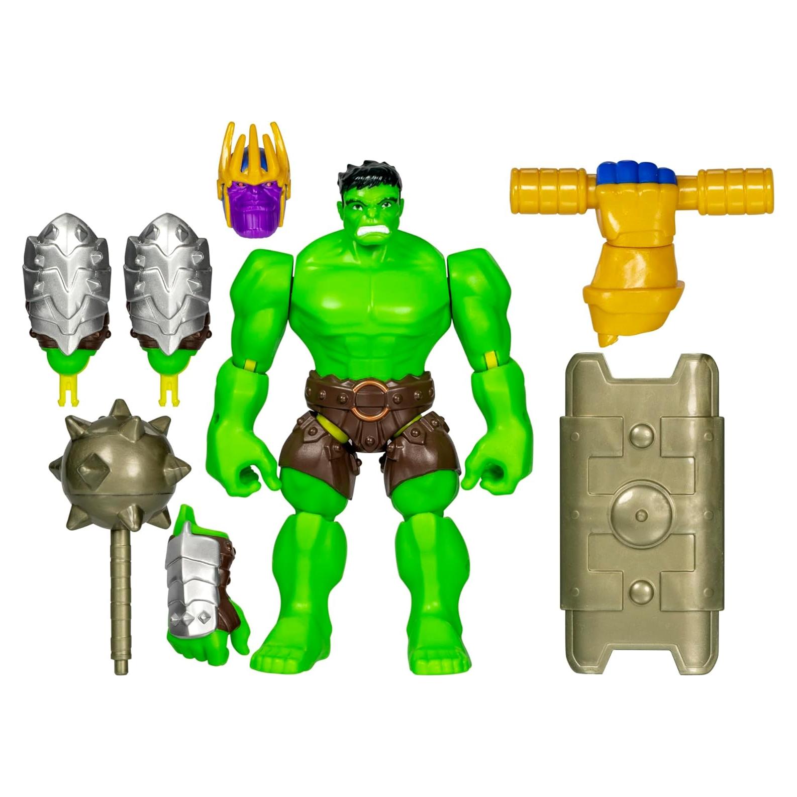 MixMashers Hulk Custom Avengers Deluxe Mix-and-Match Action Figure & Accessories, 5-Inch-Scale Super Hero Toys for Kids Ages 4+