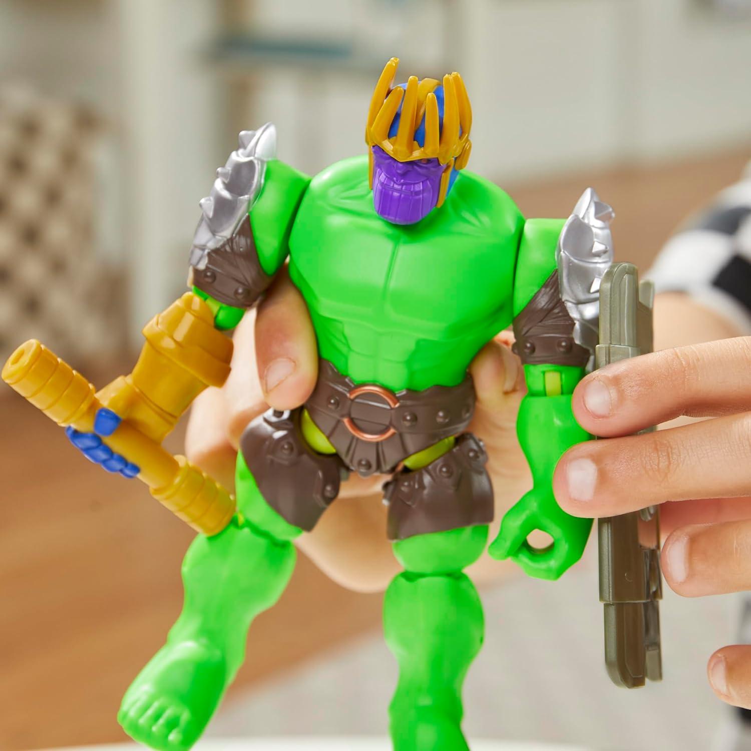 MixMashers Hulk Custom Avengers Deluxe Mix-and-Match Action Figure & Accessories, 5-Inch-Scale Super Hero Toys for Kids Ages 4+