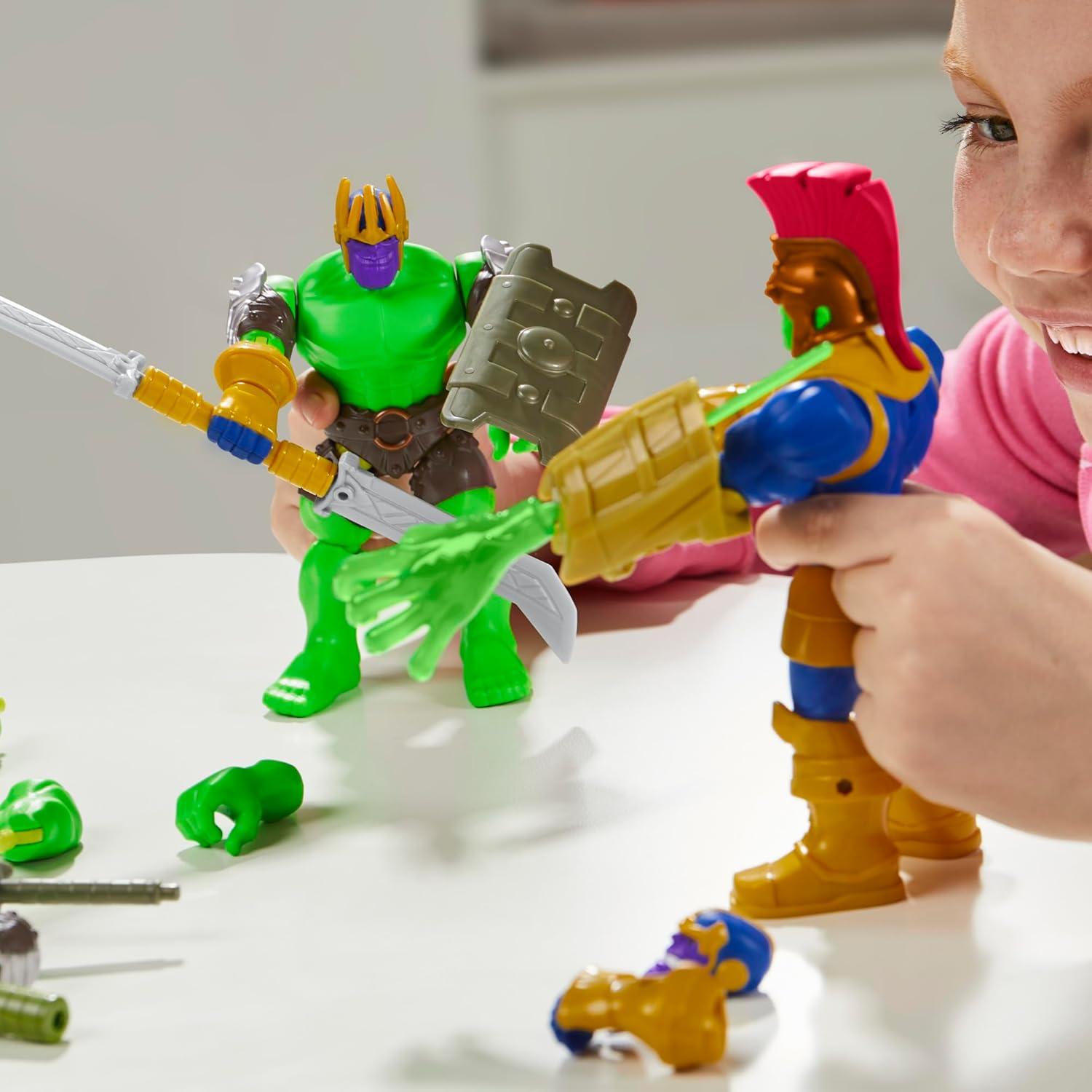 MixMashers Hulk Custom Avengers Deluxe Mix-and-Match Action Figure & Accessories, 5-Inch-Scale Super Hero Toys for Kids Ages 4+