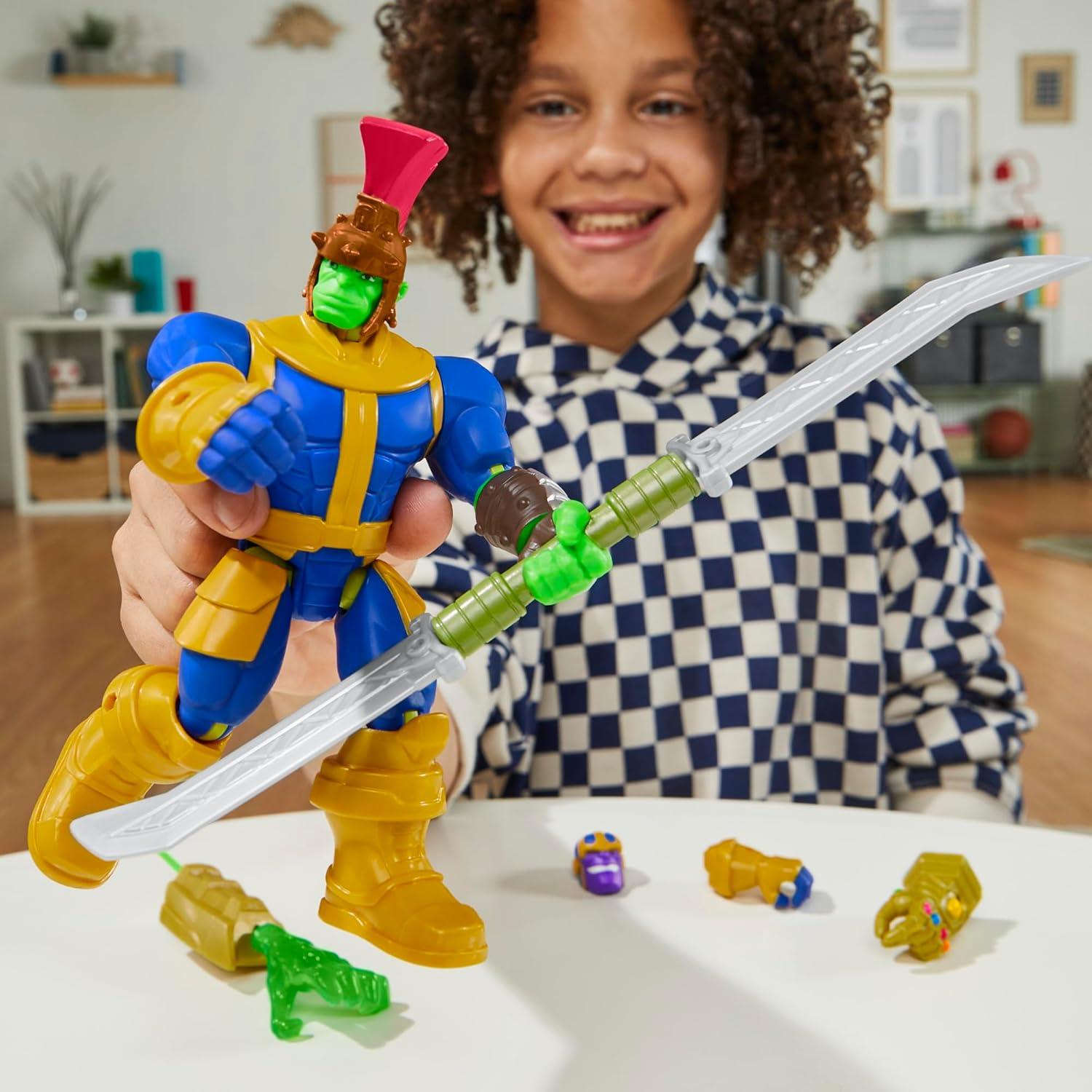 MixMashers Hulk Custom Avengers Deluxe Mix-and-Match Action Figure & Accessories, 5-Inch-Scale Super Hero Toys for Kids Ages 4+