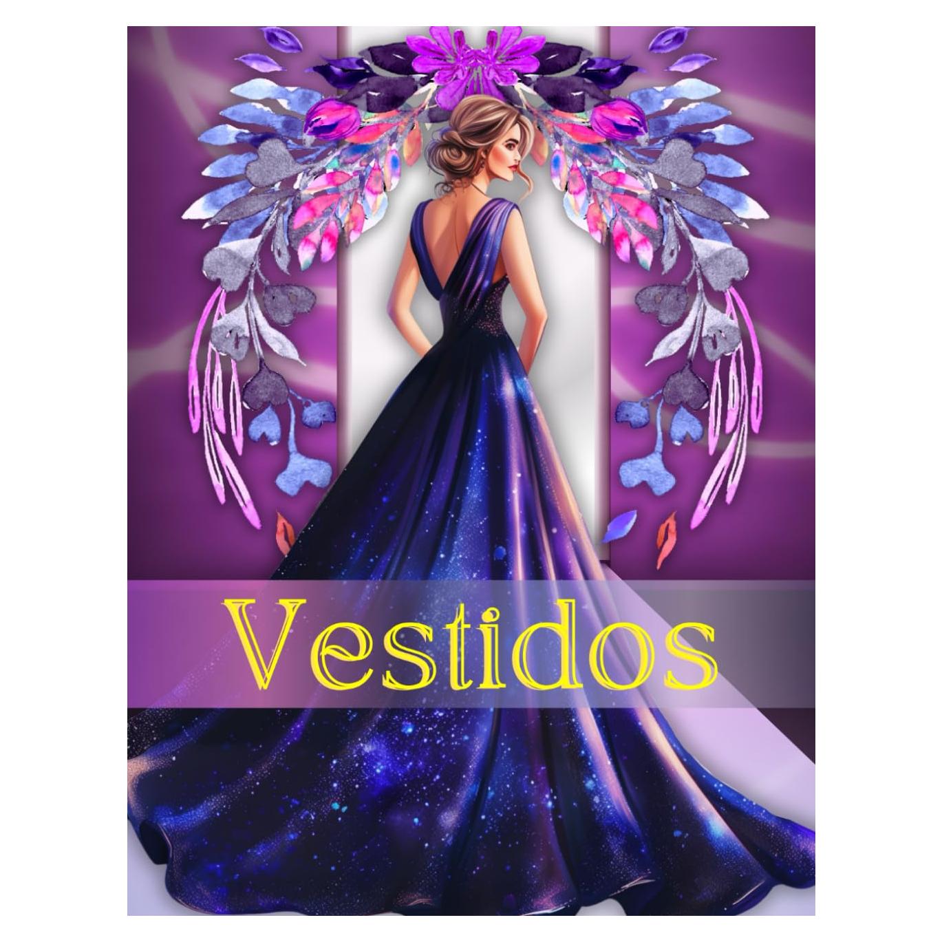 Vestidos: Libro para Colorear para Mujeres y Adolescentes, 62 Vestidos de Novia y Fiesta Modernos y Vintage y 62 Páginas de Bocetos de Diseño para Crear el «Vestido Perfecto». (Spanish Edition)