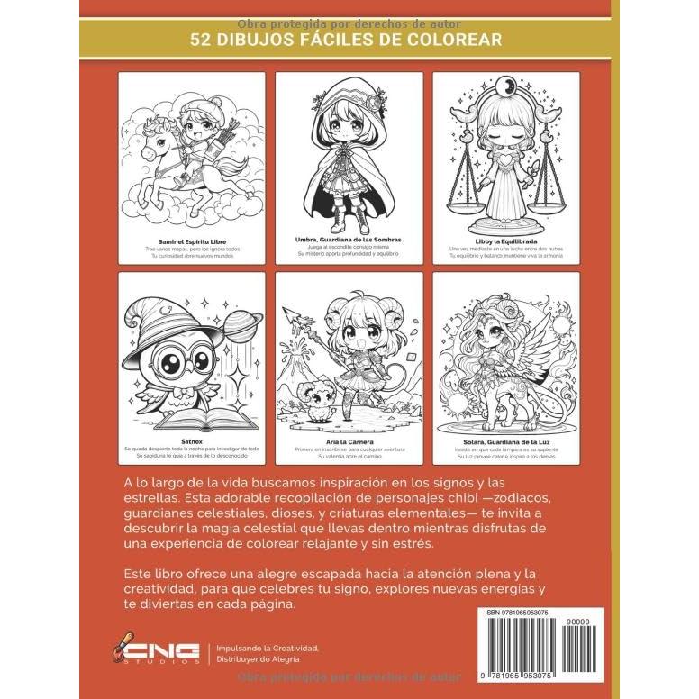 Zodíaco y Criaturas Celestiales: Libro para colorear para Jóvenes y Adultos