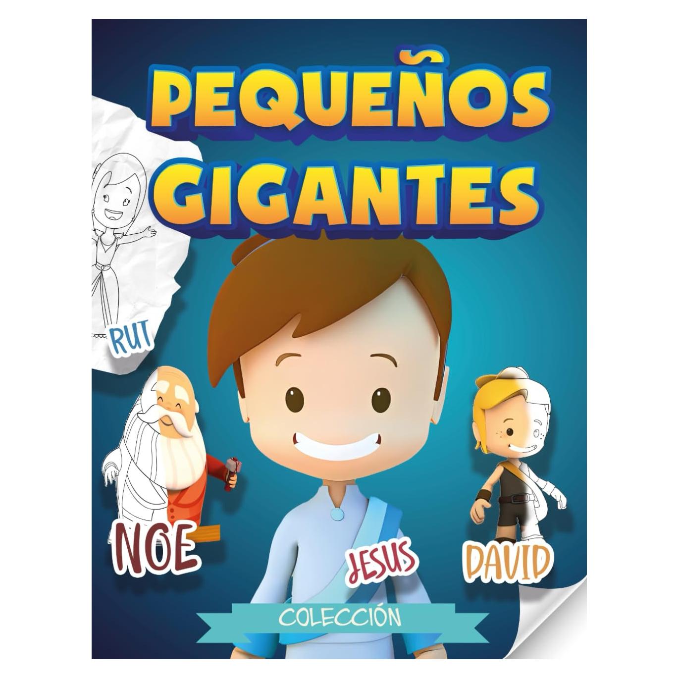 Pequeños Gigantes: Historias Bíblicas para colorear (Spanish Edition)