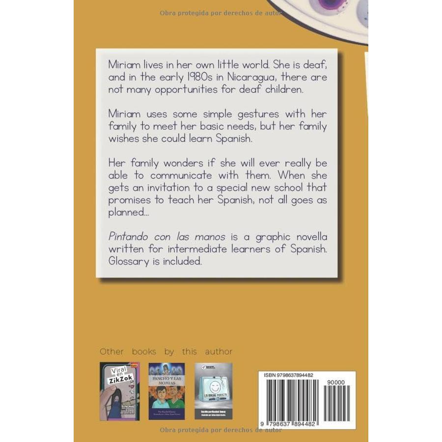 Pintando con las manos: A graphic novella for language learners (Spanish Edition)