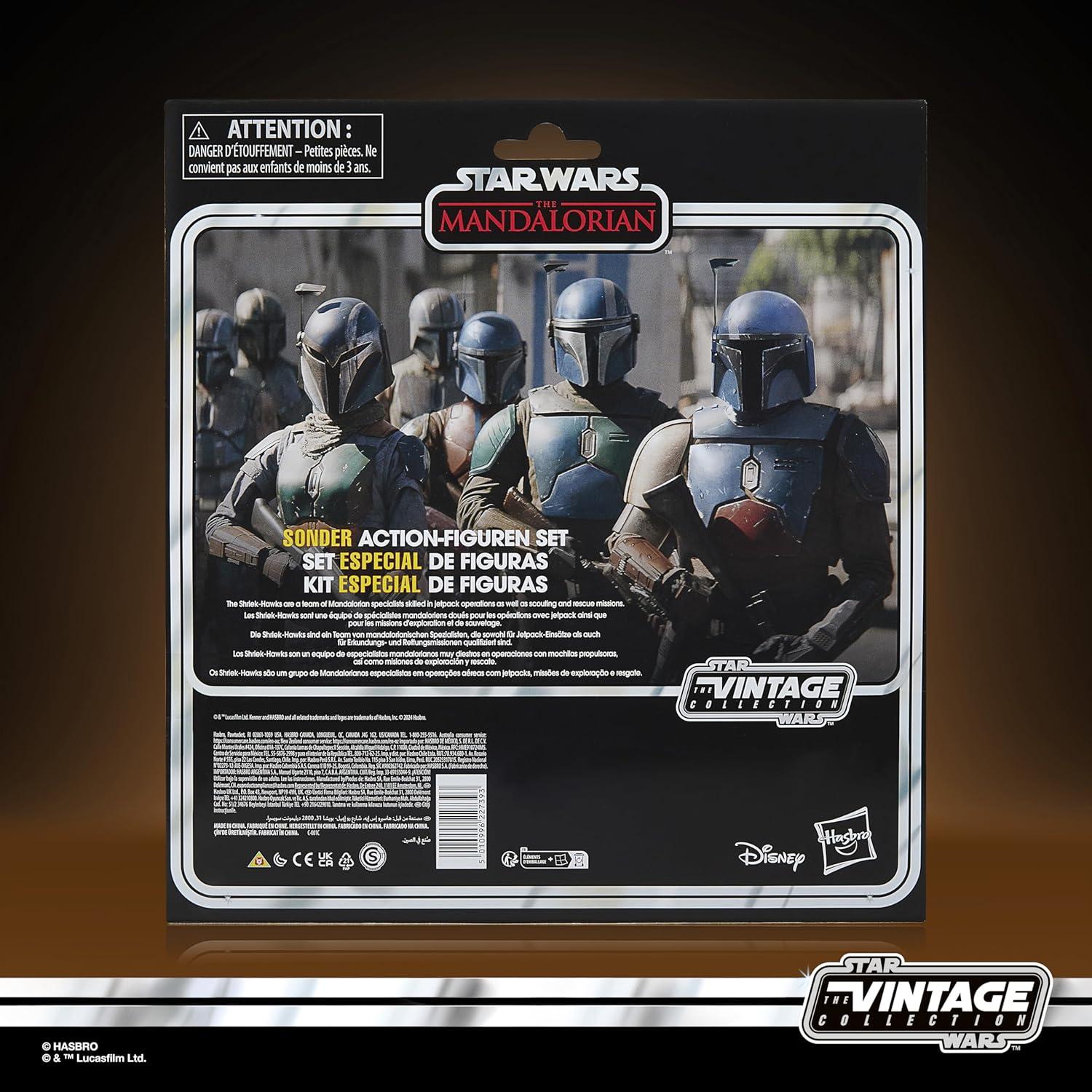 Figuras Star Wars Vintage Hasbro Mandaloriano 4 Piezas 9.5 cm
