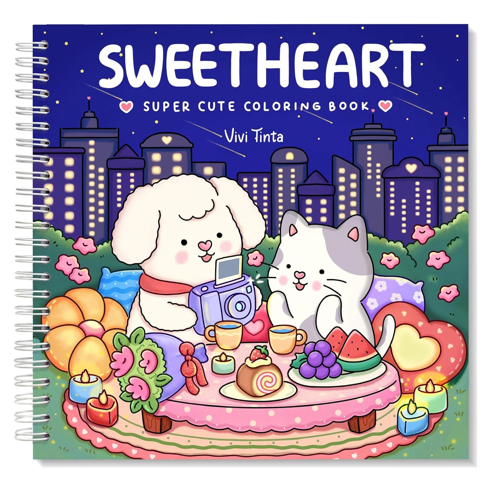Sweetheart: Coloring Book for Adults & Teens Featuring Adorable Animals