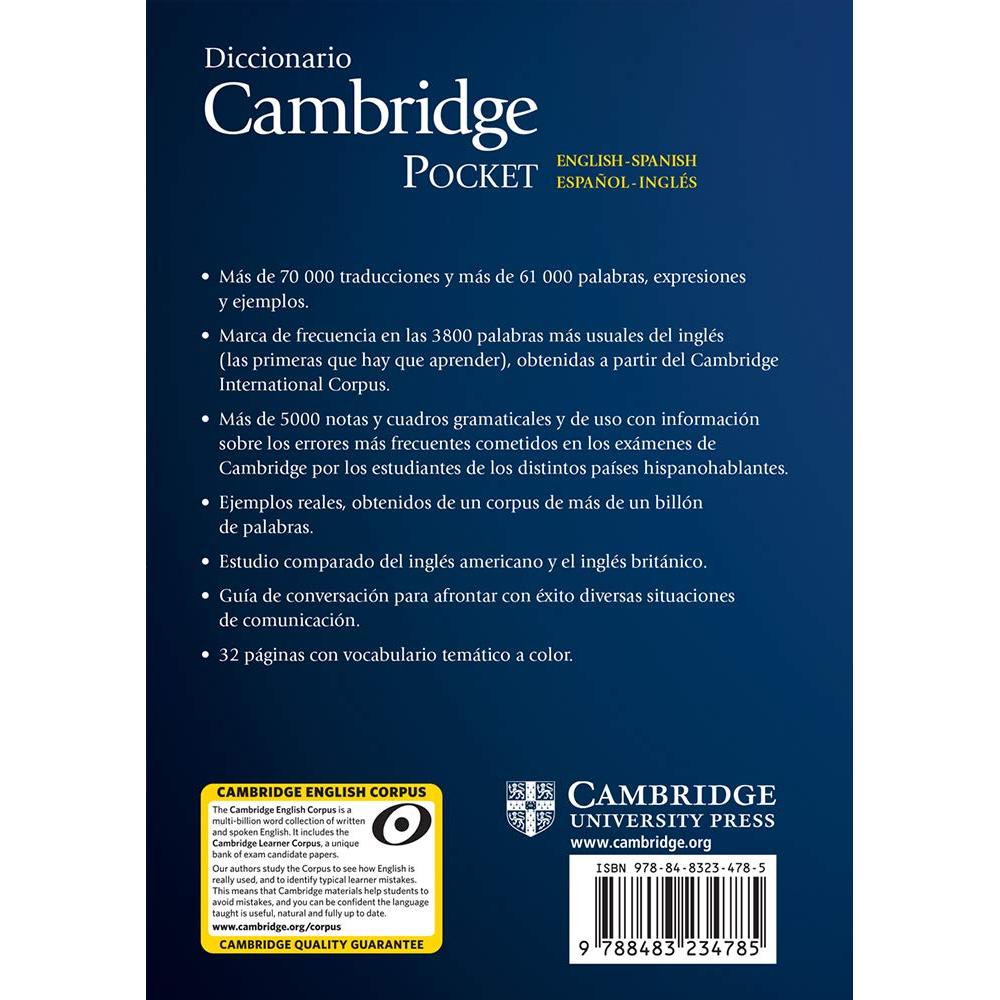 Diccionario Bilingüe Cambridge Spanish-English Pocket edition (Diccionario Bilingue Cambridge Pocket, Spanish-English)